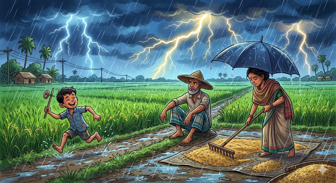 নিকলীতে বজ্রপাতে কৃষকের মৃত্যু